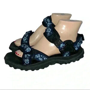Rafters Floral Velcro Sandal Size 10